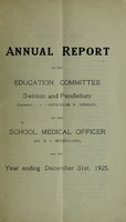 view [Report 1925] / School Medical Officer of Health, Swinton & Pendlebury.