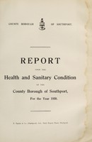 view [Report 1930] / Medical Officer of Health and School Medical Officer of Health, Southport County Borough.