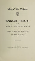 view [Report 1940] / Medical Officer of Health, St Albans City.