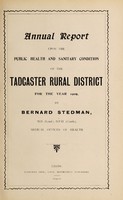 view [Report 1909] / Medical Officer of Health, Tadcaster R.D.C.