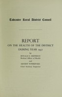 view [Report 1952] / Medical Officer of Health, Tadcaster R.D.C.