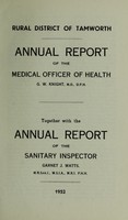 view [Report 1952] / Medical Officer of Health, Tamworth R.D.C.