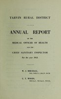 view [Report 1952] / Medical Officer of Health, Tarvin R.D.C.