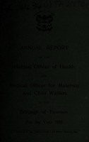 view [Report 1923] / Medical Officer of Health, Taunton Borough.
