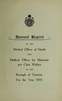 view [Report 1935] / Medical Officer of Health, Taunton Borough.