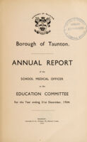 view [Report 1934] / School Medical Officer of Health, Taunton Borough.