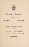 view [Report 1937] / School Medical Officer of Health, Taunton Borough.