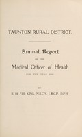 view [Report 1938] / Medical Officer of Health, Taunton R.D.C.