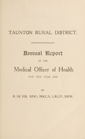 view [Report 1939] / Medical Officer of Health, Taunton R.D.C.