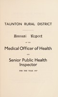 view [Report 1957] / Medical Officer of Health, Taunton R.D.C.