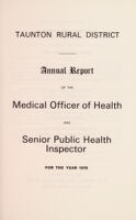 view [Report 1970] / Medical Officer of Health, Taunton R.D.C.