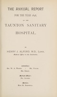 view [Report 1898] / Medical Officer of Health, Taunton U.D.C. and R.D.C.