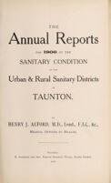 view [Report 1906] / Medical Officer of Health, Taunton U.D.C. and R.D.C.