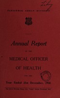 view [Report 1958] / Medical Officer of Health, Tavistock U.D.C.