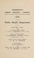 view [Report 1936] / Teignmouth Urban & Port Sanitary Districts / U.D.C. and Port Health Authority.