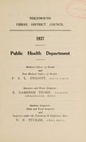 view [Report 1937] / Teignmouth Urban & Port Sanitary Districts / U.D.C. and Port Health Authority.