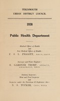 view [Report 1938] / Teignmouth Urban & Port Sanitary Districts / U.D.C. and Port Health Authority.