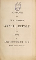 view [Report 1898] / Medical Officer of Health, Tenterden Borough.