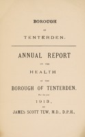 view [Report 1913] / Medical Officer of Health, Tenterden Borough.