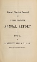view [Report 1898] / Medical Officer of Health, Tenterden R.D.C.