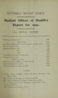 view [Report 1900] / Medical Officer of Health, Tettenhall U.D.C.