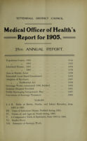 view [Report 1905] / Medical Officer of Health, Tettenhall U.D.C.