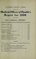 view [Report 1906] / Medical Officer of Health, Tettenhall U.D.C.