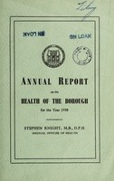 view [Report 1958] / Medical Officer of Health, Tewkesbury.