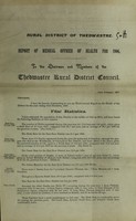 view [Report 1906] / Medical Officer of Health, Thedwastre R.D.C.