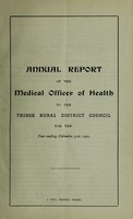 view [Report 1920] / Medical Officer of Health, Thirsk R.D.C.