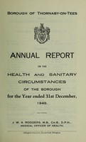 view [Report 1949] / Medical Officer of Health, Thornaby-on-Tees Borough.