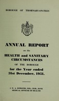 view [Report 1951] / Medical Officer of Health, Thornaby-on-Tees Borough.