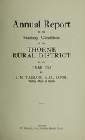 view [Report 1937] / Medical Officer of Health, Thorne R.D.C.