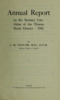 view [Report 1941] / Medical Officer of Health, Thorne R.D.C.
