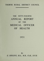 view [Report 1951] / Medical Officer of Health, Thorne R.D.C.