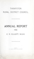 view [Report 1920] / Medical Officer of Health, Thrapston R.D.C.