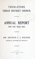 view [Report 1925] / Medical Officer of Health, Thurlstone U.D.C.