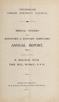 view [Report 1913] / Medical Officer of Health, Thurnscoe U.D.C.