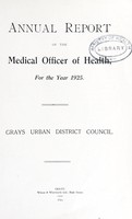 view [Report 1925] / Medical Officer of Health, Thurrock U.D.C.