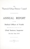 view [Report 1937] / Medical Officer of Health, Thurrock U.D.C.