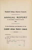 view [Report 1905] / Medical Officer of Health, Tickhill U.D.C.