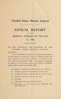 view [Report 1940] / Medical Officer of Health, Tickhill U.D.C.