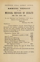 view [Report 1900] / Medical Officer of Health, Tintwistle R.D.C.