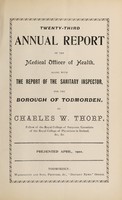 view [Report 1900] / Medical Officer of Health, Todmorden Borough.