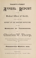 view [Report 1908] / Medical Officer of Health, Todmorden Borough.