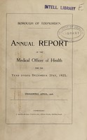 view [Report 1925] / Medical Officer of Health, Todmorden Borough.