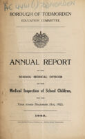 view [Report 1923] / School Medical Officer of Health, Todmorden Borough.