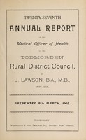 view [Report 1904] / Medical Officer of Health, Todmorden R.D.C.