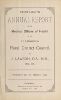 view [Report 1905] / Medical Officer of Health, Todmorden R.D.C.