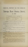 view [Report 1896] / Medical Officer of Health, Tonbridge R.D.C.